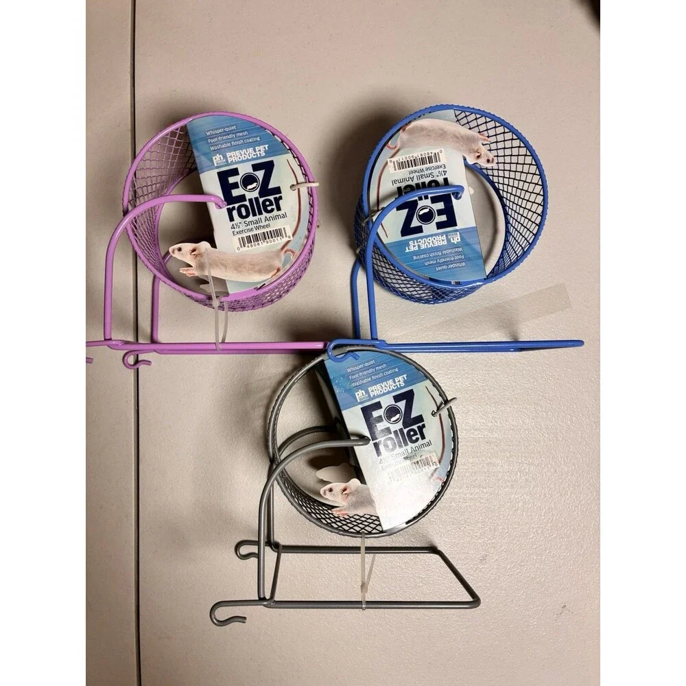 Prevue Pet Mouse E-Z Roller Exercise Wheel 4.5 Inches Multiple Colors - 3 Total